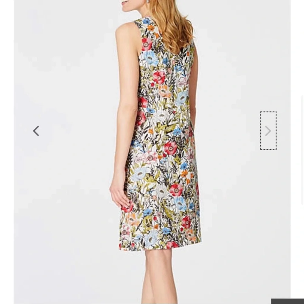 J. JILL Love Linen Floral Sleeveless Dress Size Medium Petite - Picture 3 of 16